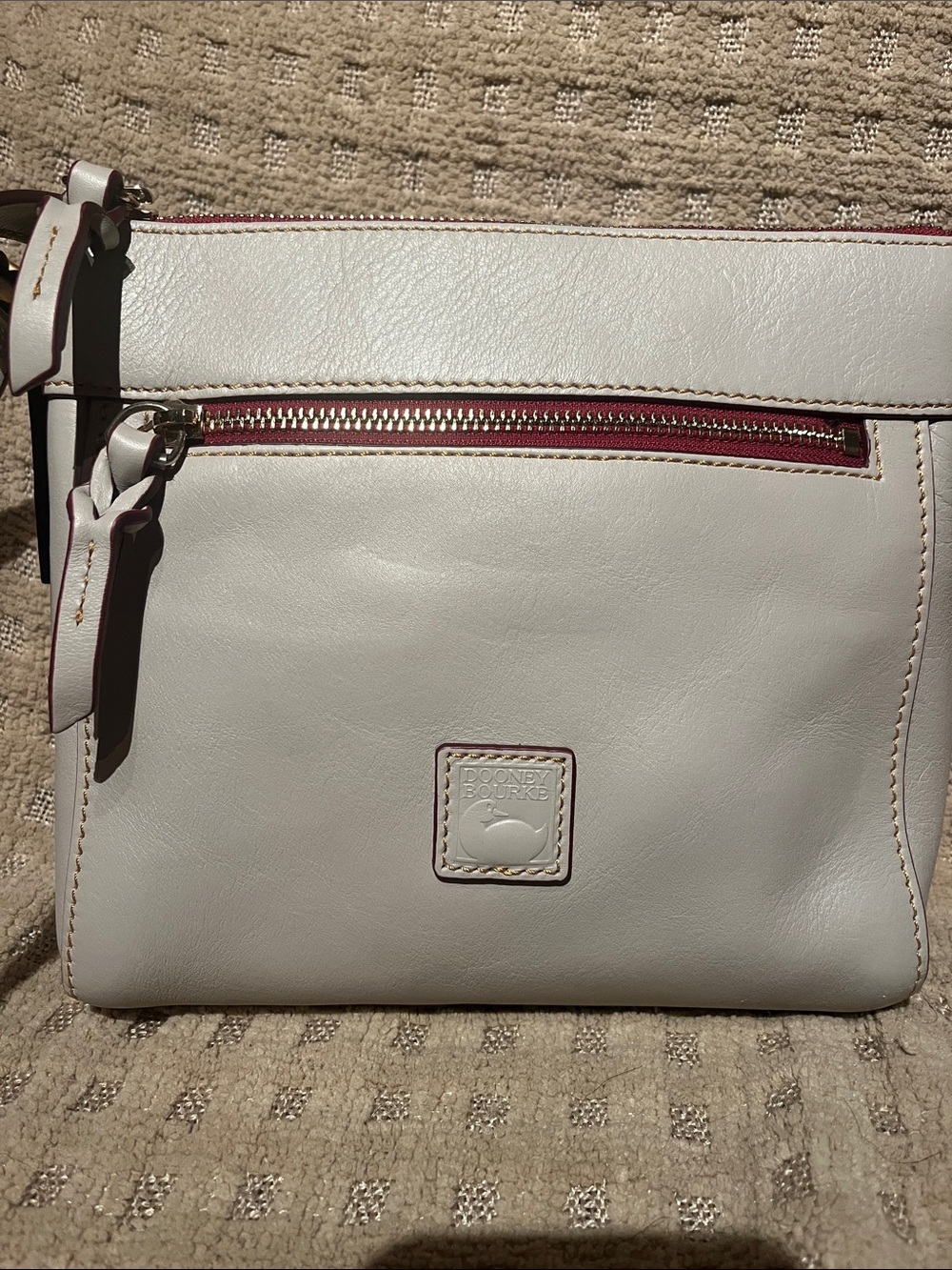 Dooney and Bourke, Florentine Vacchetta, leather bone color bag